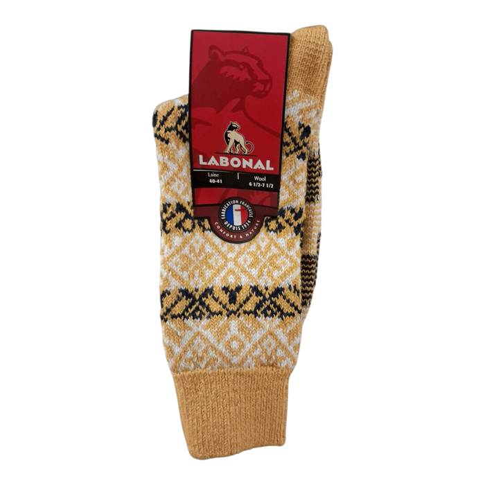 Chaussettes pour Homme en Laine - Produit épais - Jaune - 40-41 (C0843)