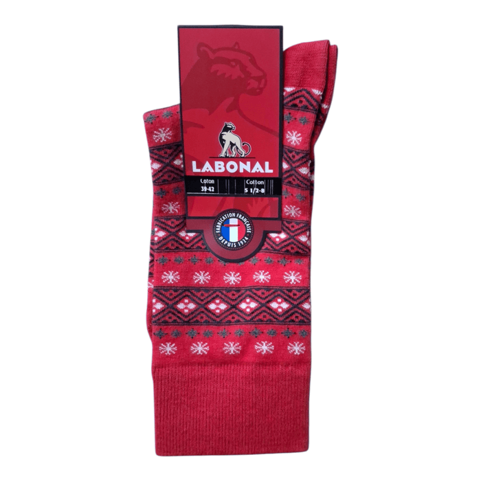 Chaussettes pour Homme en Coton - Touché doux - Rouge - 43-46 (D0343)