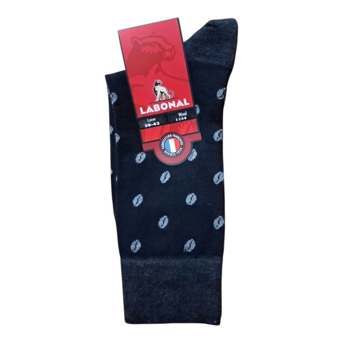 Chaussettes pour Homme en Laine - Produit chaud - Noir/Gris - 39-42 (D0131)
