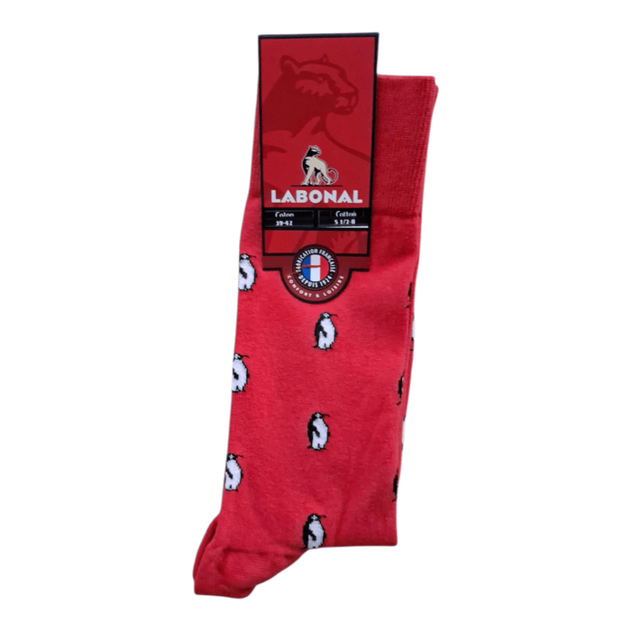 Chaussettes pour Homme en Coton - Touché doux - Rouge - 39-42 (D0134)