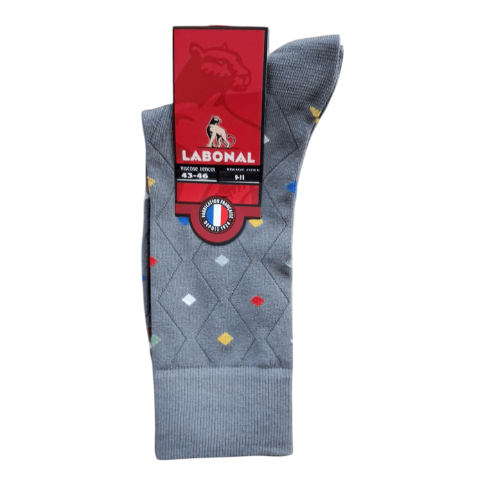 Chaussettes pour Homme en Viscose - Contient du tencel - Gris  - 43-46 (D0221)