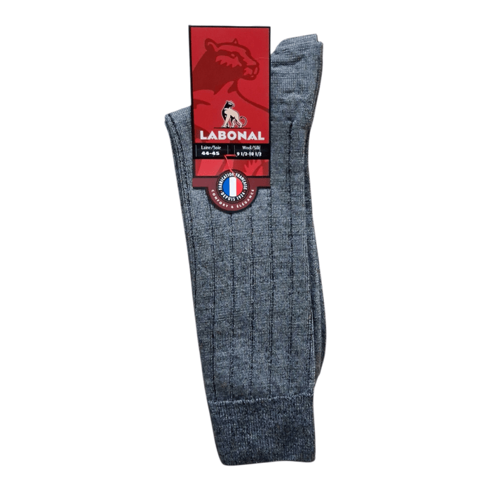 Chaussettes pour Homme en Soie - Contient de la laine - Gris chiné - 44-45 (D0234)