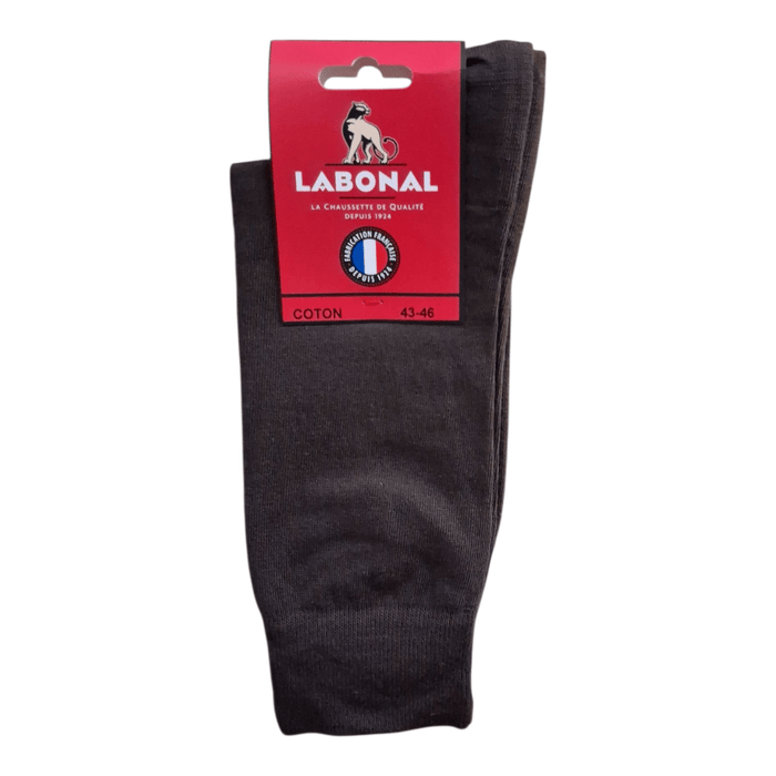 Chaussettes pour Homme en Coton - Touché doux - Marron - 43-46 (D0244)