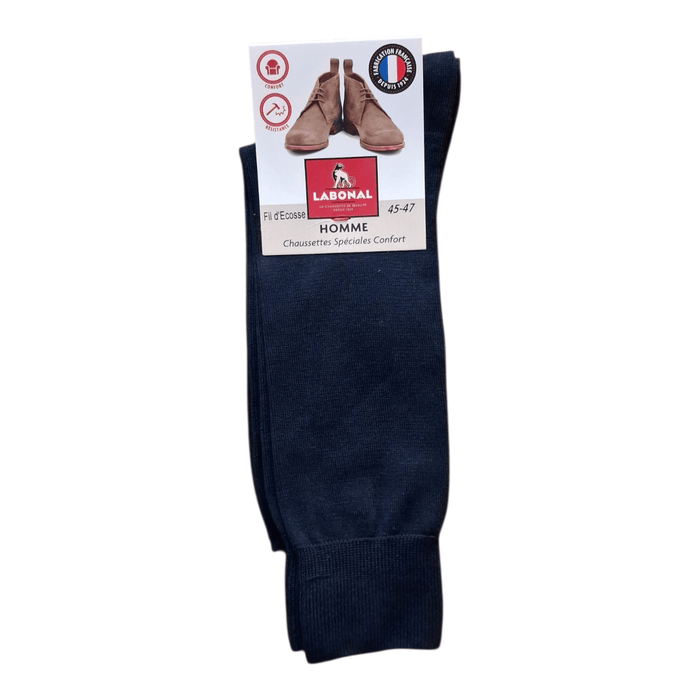 Chaussettes pour Homme en Fil d'Ecosse - Résistant - Marine - 45-47 (D0311)