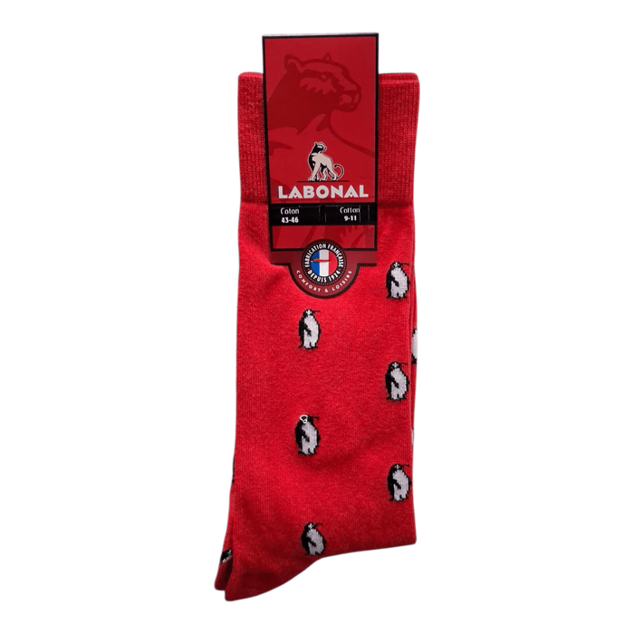 Chaussettes pour Homme en Coton - Touché doux - Rouge - 43-46 (D0322)