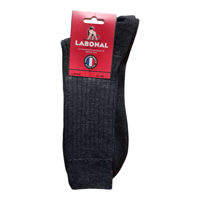 Chaussettes pour Homme en Laine - Produit chaud - Anthracite chiné - 43-46 (D0342)