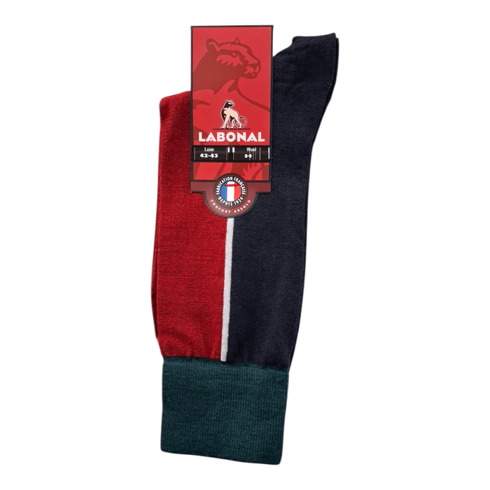 Chaussettes pour Homme en Laine - Produit chaud - Marine/Rouge - 42-43 (D0411)