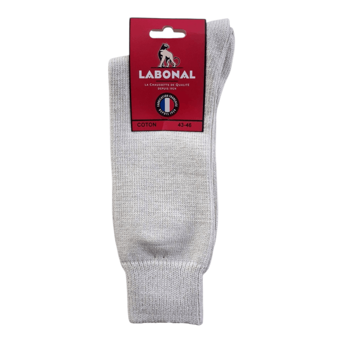 Chaussettes pour Homme en Coton - Produit épais - Ecru chiné - 43-46 (D0412)