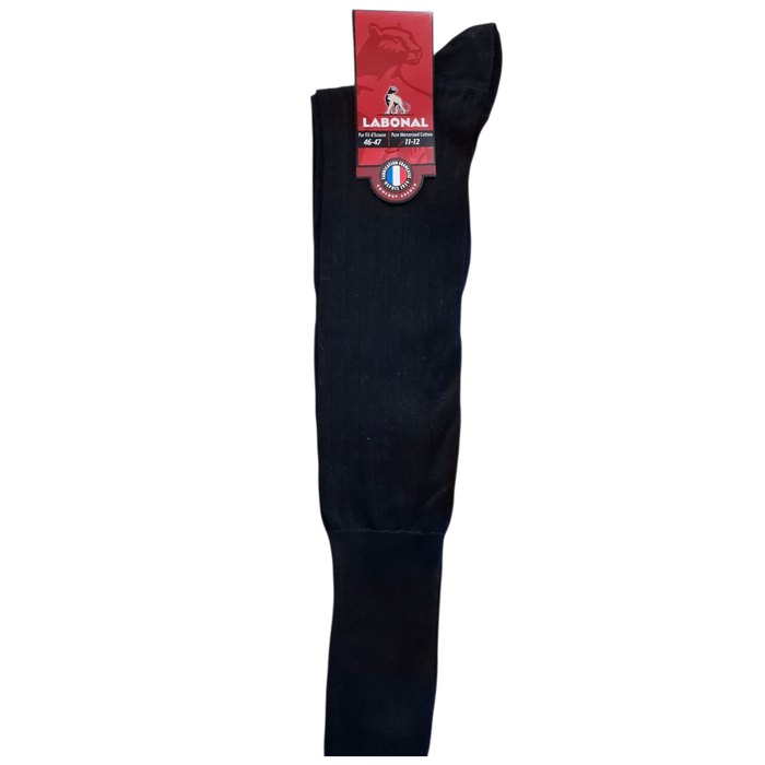 Mi-bas pour Homme en Fil d'Ecosse - Non comprimant - Noir - 46-47 (D0422)