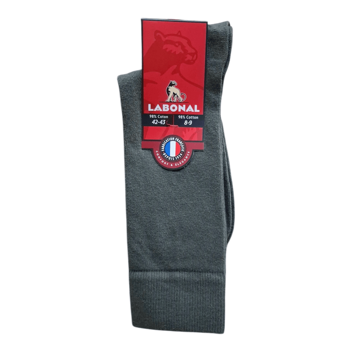 Chaussettes pour Homme en Coton - Touché doux - Kaki - 42-43 (D0434)