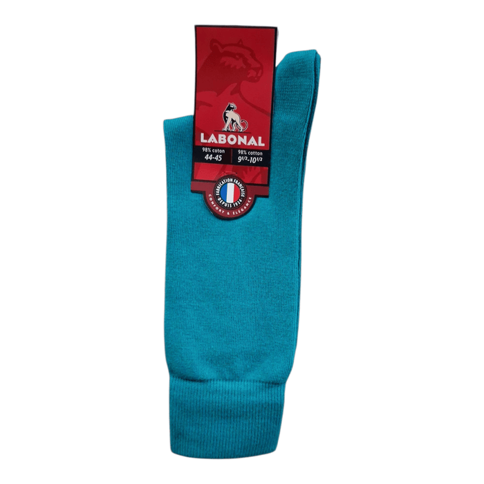 Chaussettes pour Homme en Coton - Touché doux - Turquoise - 44-45 (D0443)
