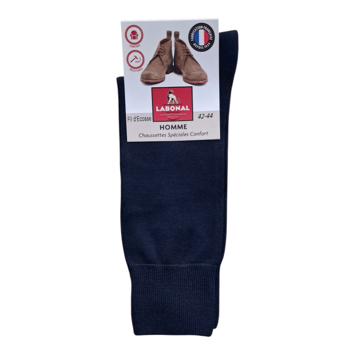 Chaussettes pour Homme en Fil d'Ecosse - Résistant - Marine - 42-44 (D0531)