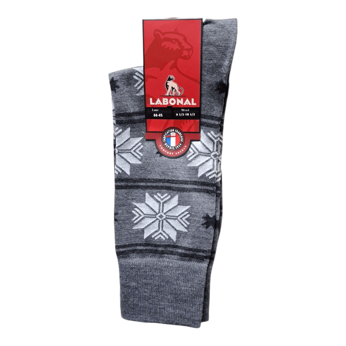 Chaussettes pour Homme en Laine - Produit chaud - Gris chiné - 44-45 (D0612)