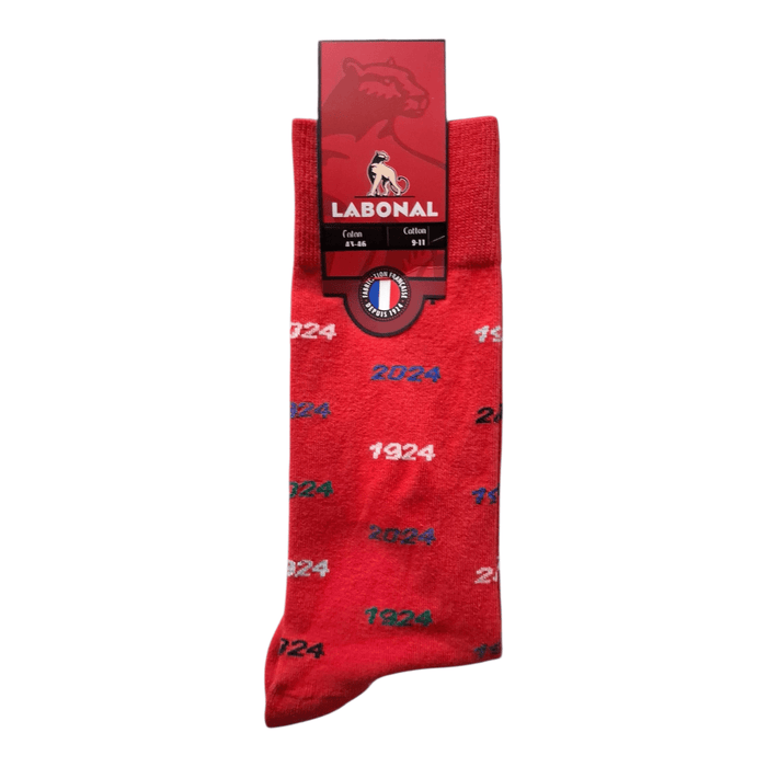 Chaussettes pour Homme en Coton - Touché doux - Rouge - 43-46 (D0623)