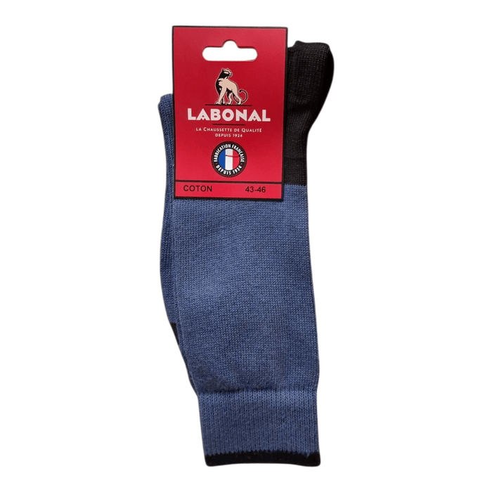 Chaussettes pour Homme en Coton - Renfort chaussures de sécurité - Bleu - 43-46 (D0633)