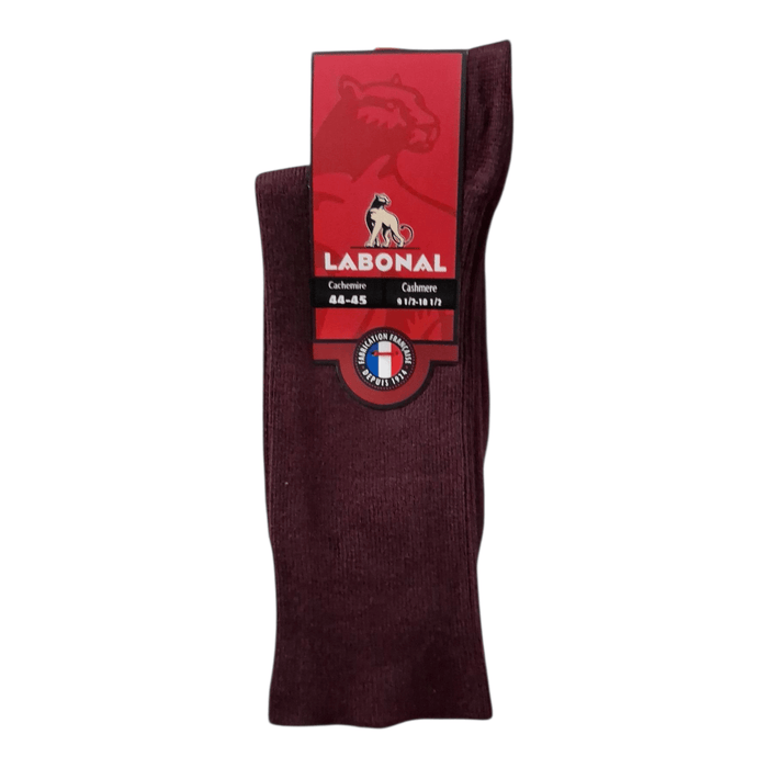 Chaussettes pour Homme en Viscose - Contient du cachemire - Bordeaux - 44-45 (D0741)