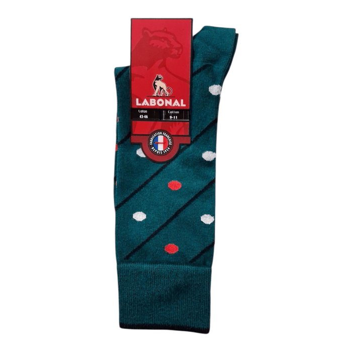 Chaussettes pour Homme en Coton - Touché doux - Vert foncé - 43-46 (D0742)