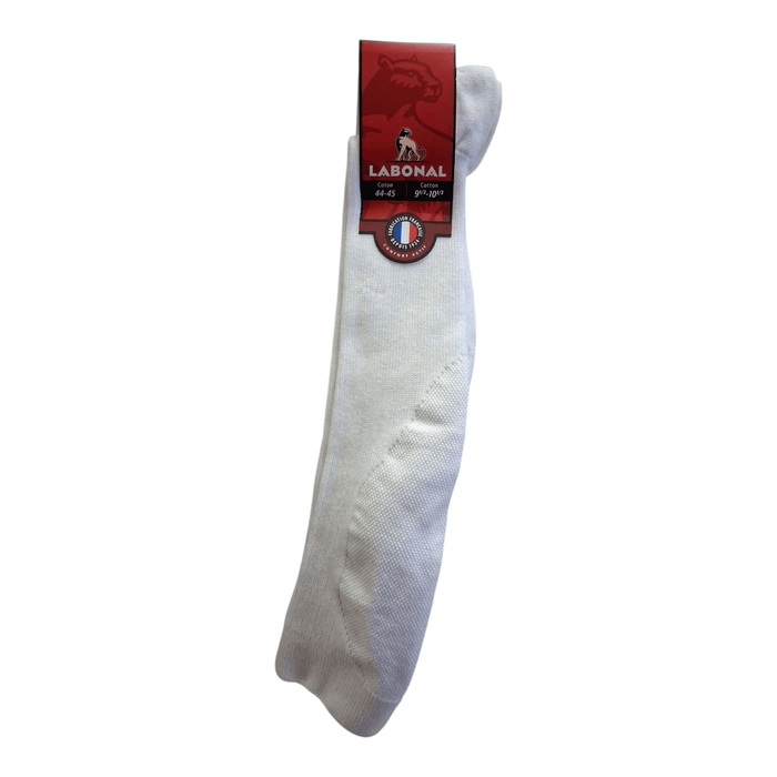 Mi-bas pour Homme en Coton - Contention - Blanc - 44-45 (D0822)