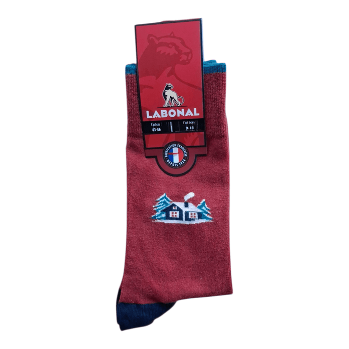 Chaussettes pour Homme en Coton - Touché doux - Rouge - 43-46 (D0841)