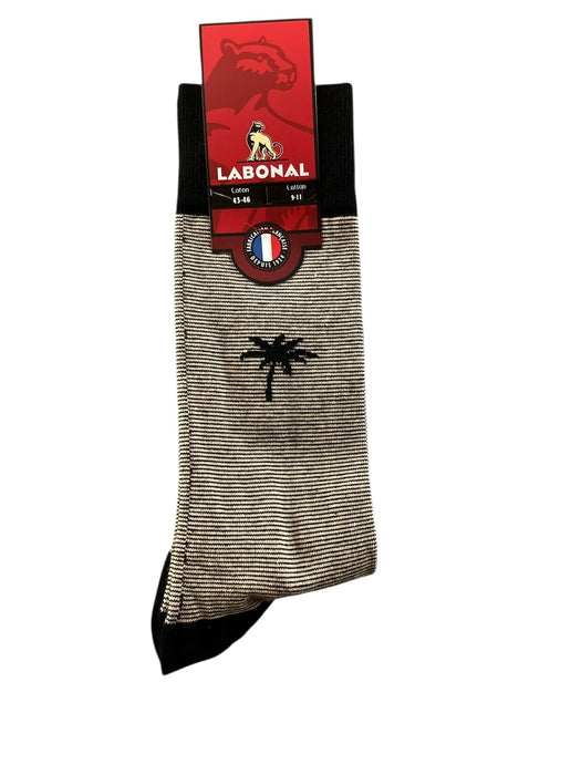 Chaussettes pour Homme en Coton - Touché doux - Orange/Noir - 43-46 (E0212)