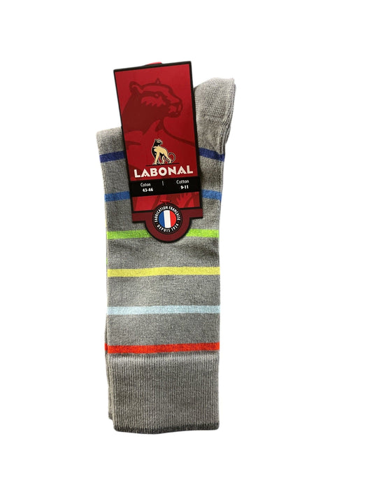 Chaussettes pour Homme en Coton - Touché doux - Gris - 43-46 (E0222)