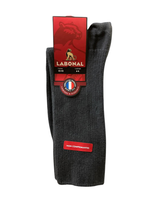Chaussettes pour Homme en Coton - Non comprimant - Anthracite - 42-43 (E0434)