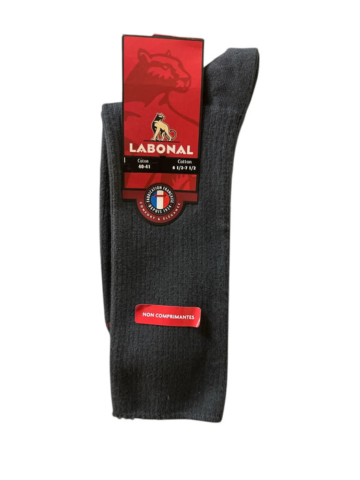 Chaussettes pour Homme en Coton - Non comprimant - Anthracite - 40-41 (E0443)