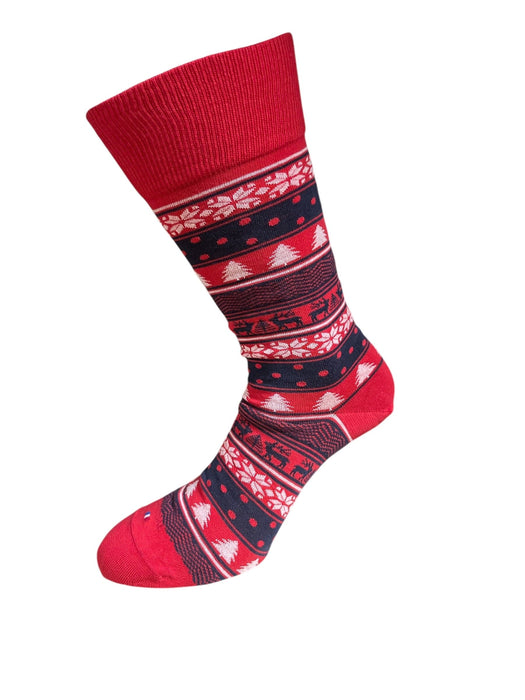 Coffret 1 paire de Chaussettes pour Homme en Coton - Touché doux - Rouge - 39-42 (F0612)