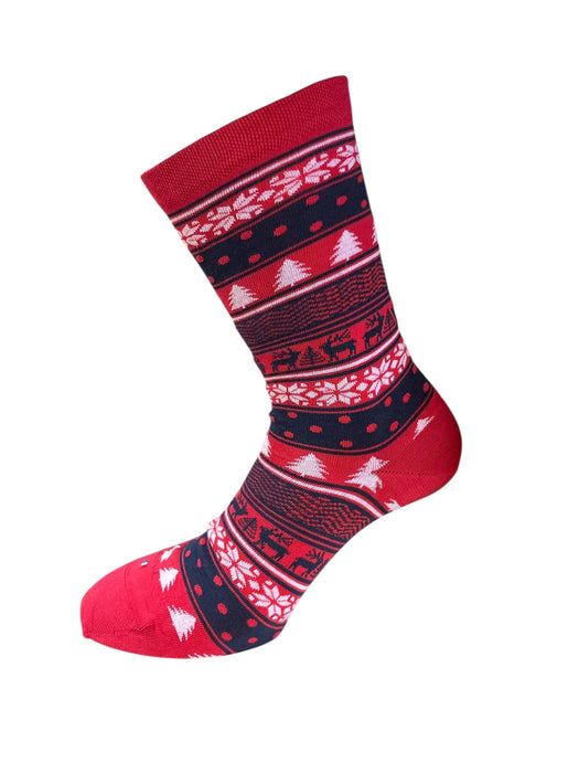 Coffret 1 paire de Chaussettes pour Femme en Coton - Touché doux - Rouge - 36-41 (F0734)